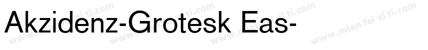 Akzidenz-Grotesk Eas字体转换